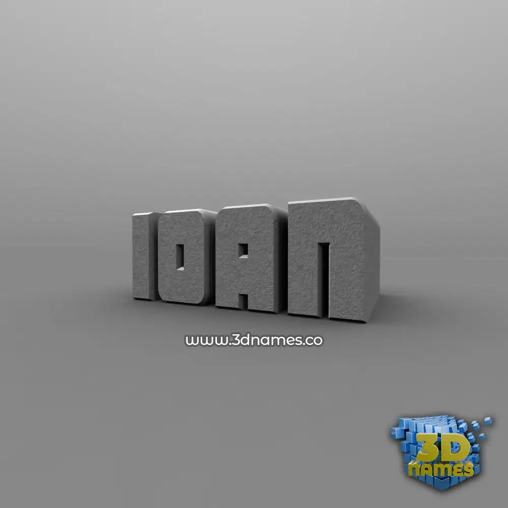 ioan in Solid Grey style - 3D name wallpaper
