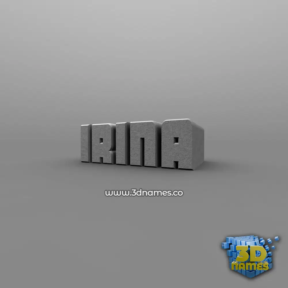 irina in Solid Grey style - 3D name wallpaper