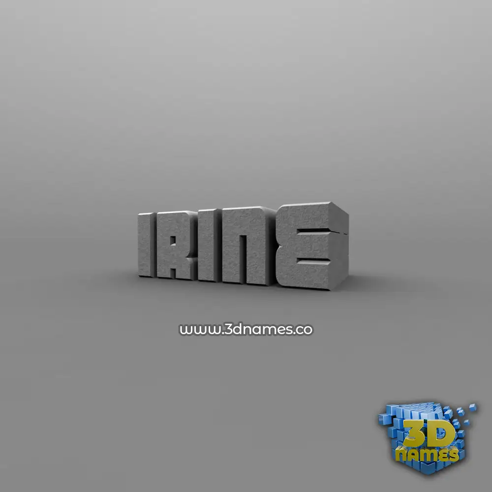irine in Solid Grey style - 3D name wallpaper