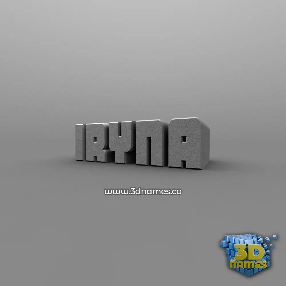 iryna in Solid Grey style - 3D name wallpaper