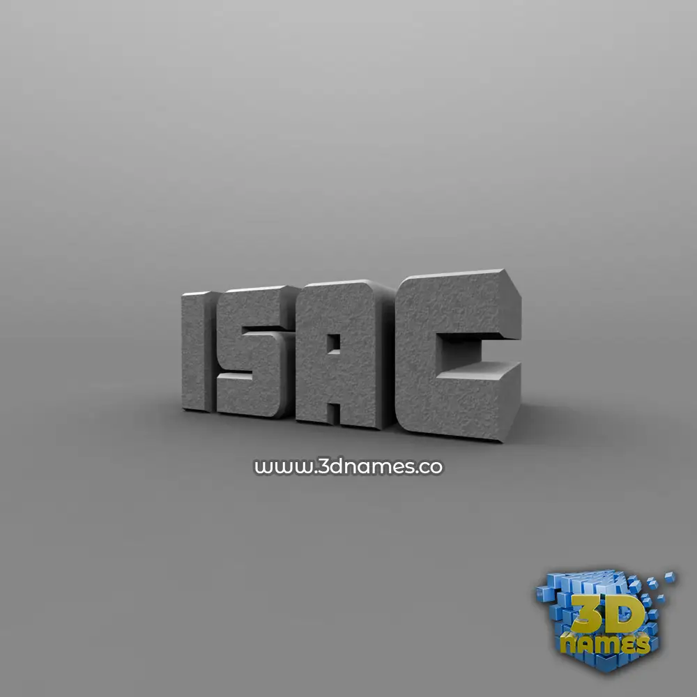 isac in Solid Grey style - 3D name wallpaper