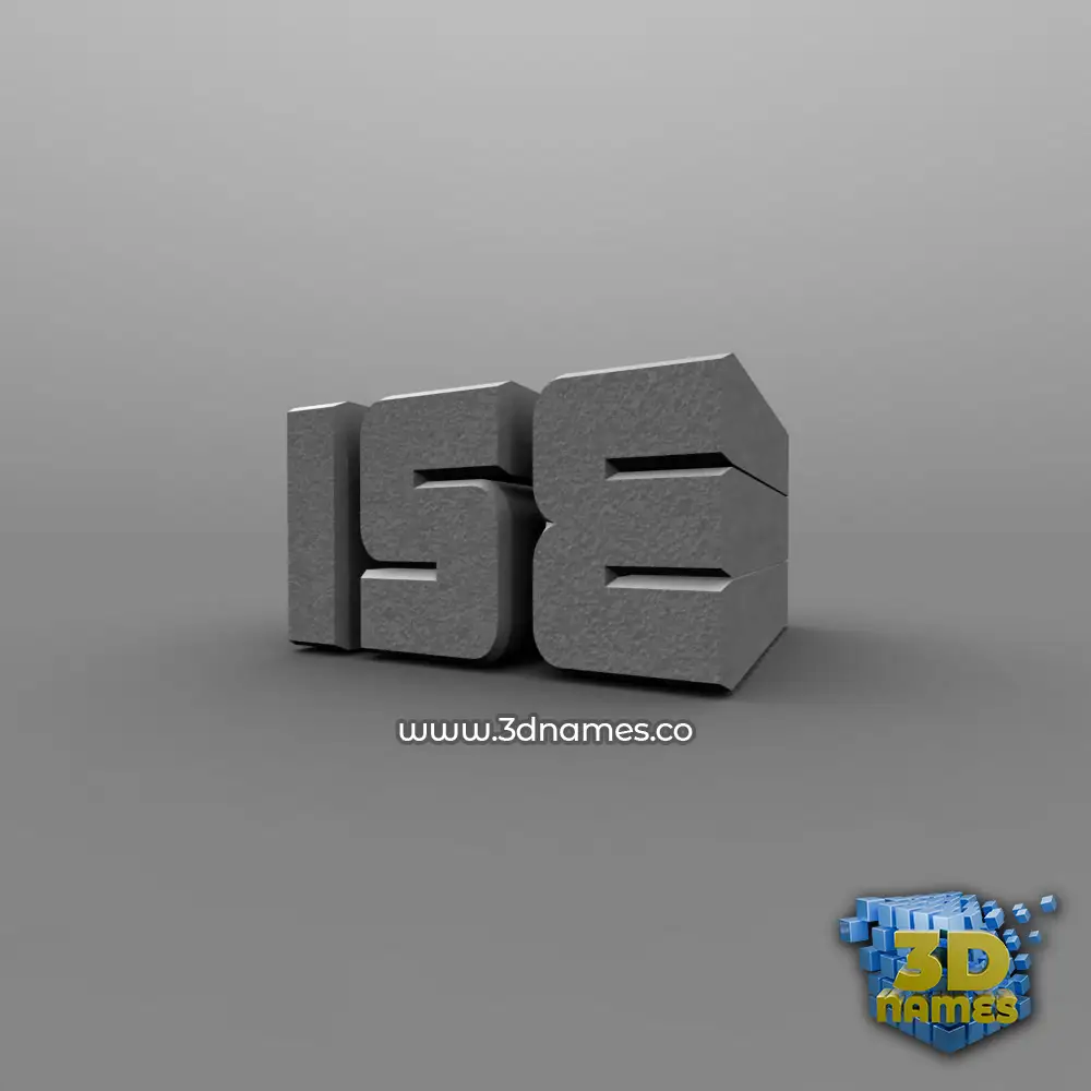 ise in Solid Grey style - 3D name wallpaper