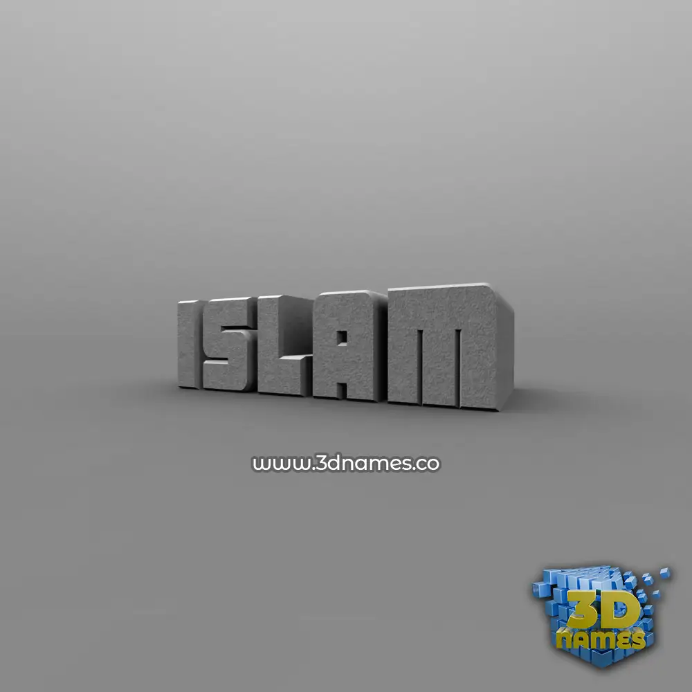islam in Solid Grey style - 3D name wallpaper