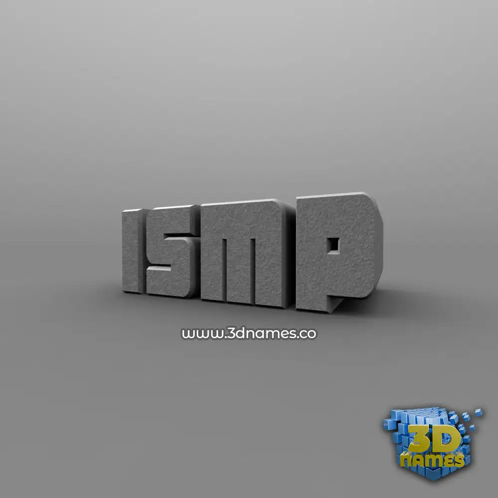 ismp in Solid Grey style - 3D name wallpaper