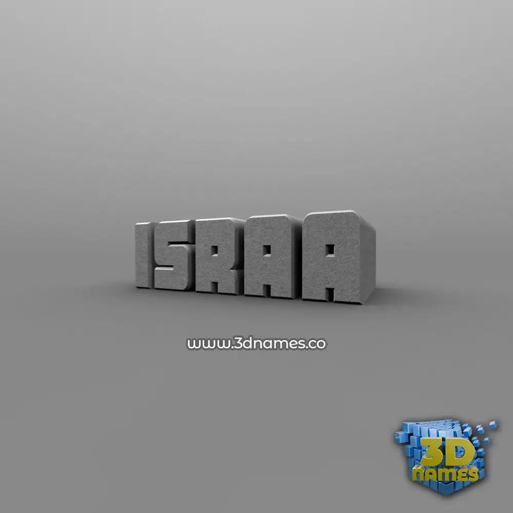 israa in Solid Grey style - 3D name wallpaper
