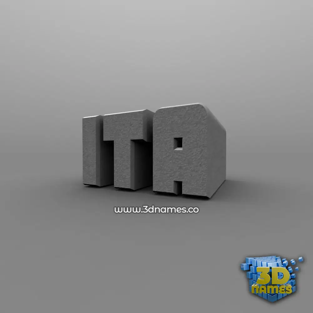 ita in Solid Grey style - 3D name wallpaper