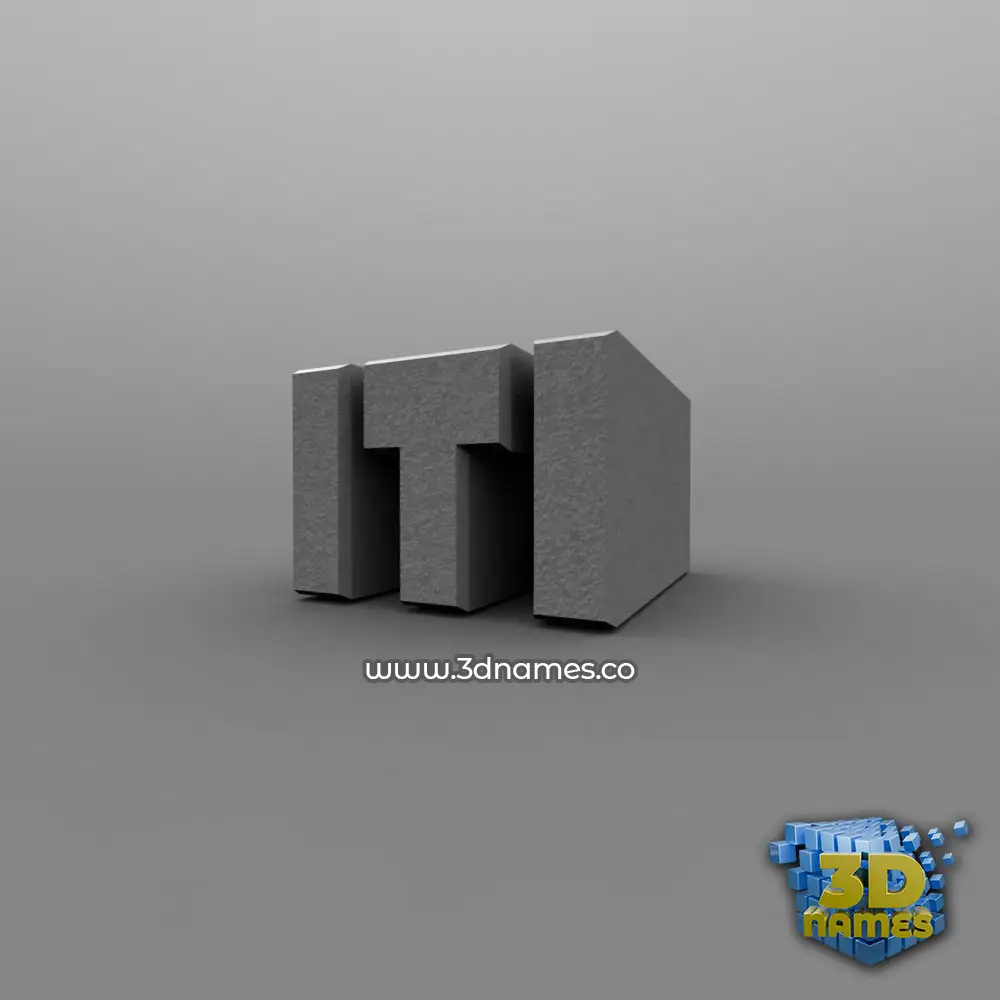 iti in Solid Grey style - 3D name wallpaper