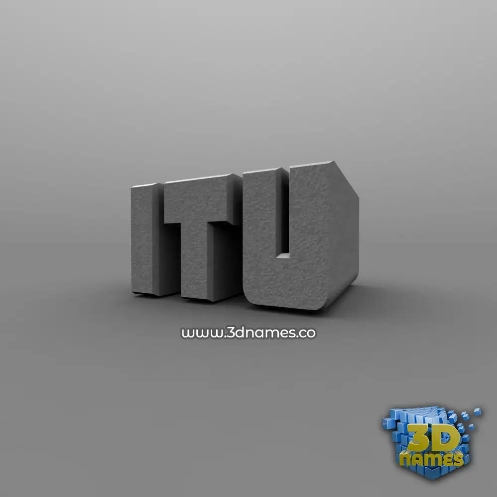 itu in Solid Grey style - 3D name wallpaper