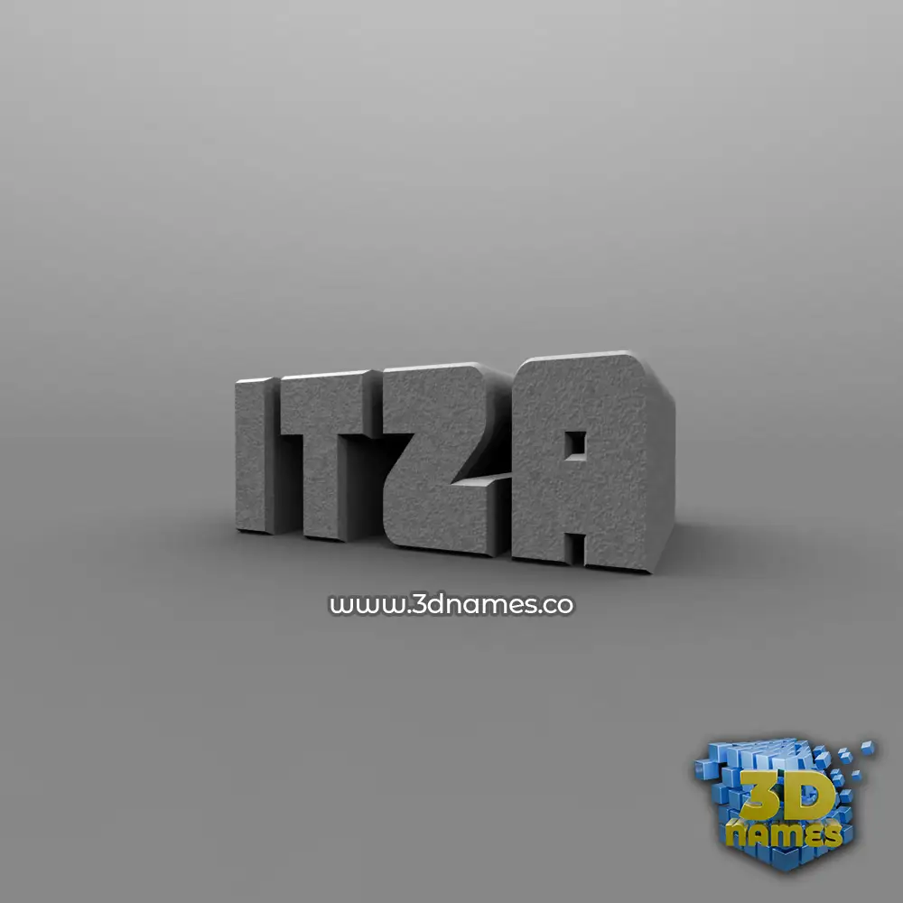 itza in Solid Grey style - 3D name wallpaper