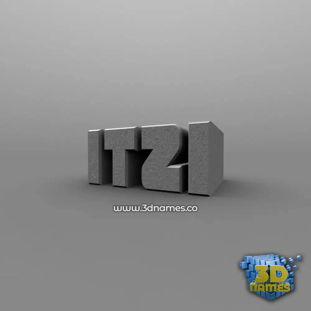 itzi in Solid Grey style - 3D name wallpaper