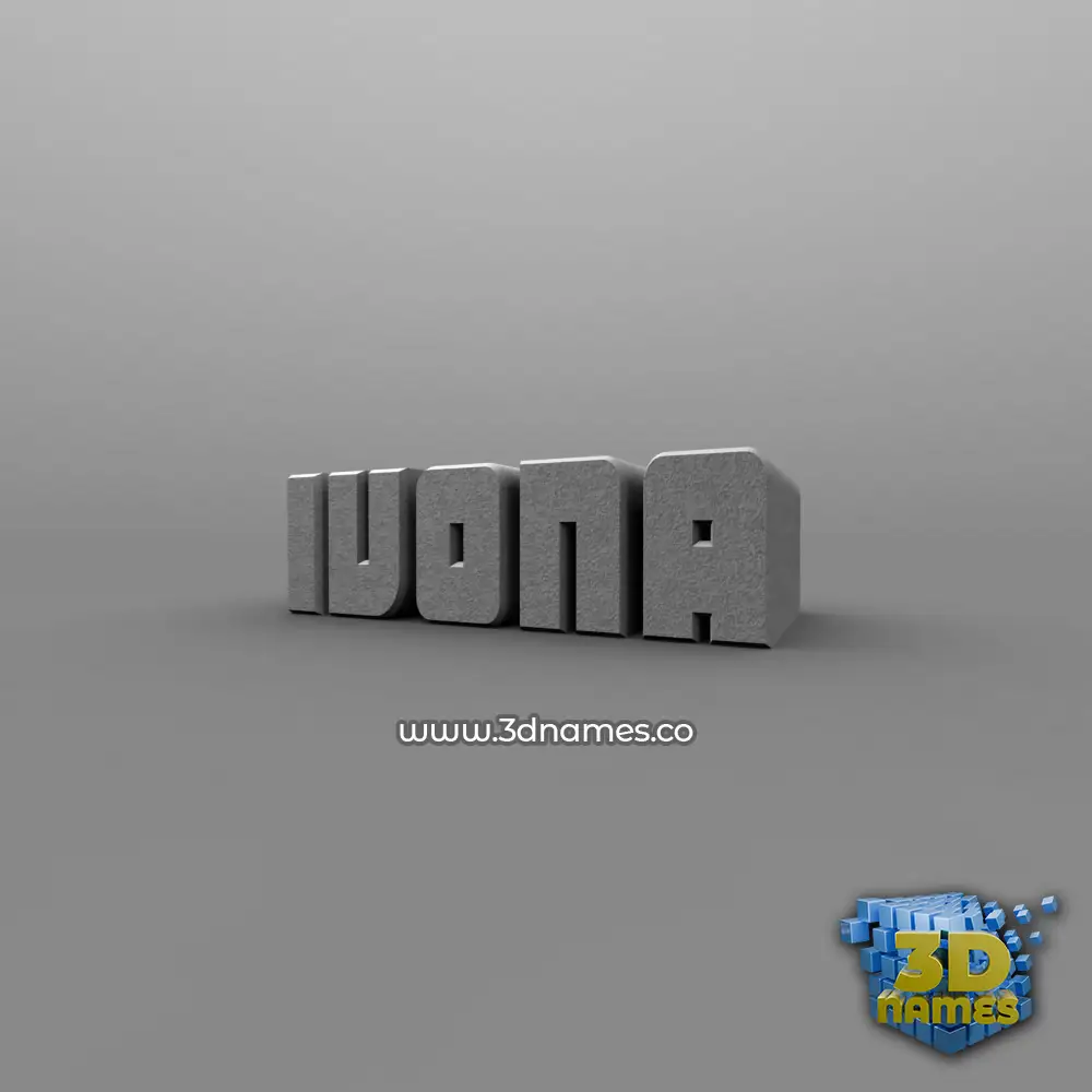 ivona in Solid Grey style - 3D name wallpaper