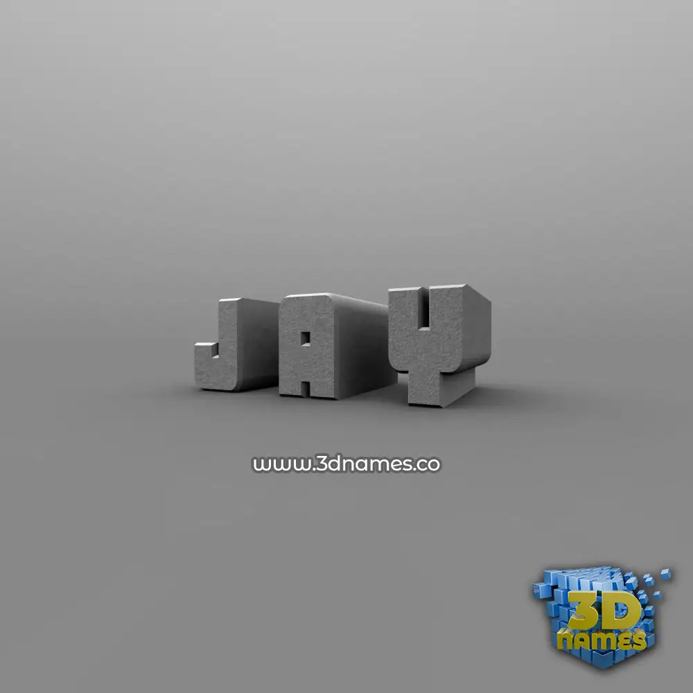 j a y in Solid Grey style - 3D name wallpaper