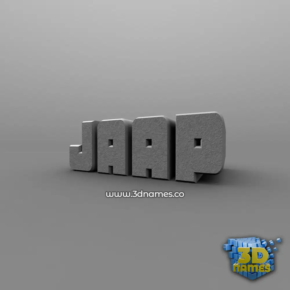 jaap in Solid Grey style - 3D name wallpaper