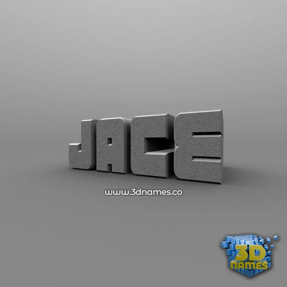 jace in Solid Grey style - 3D name wallpaper