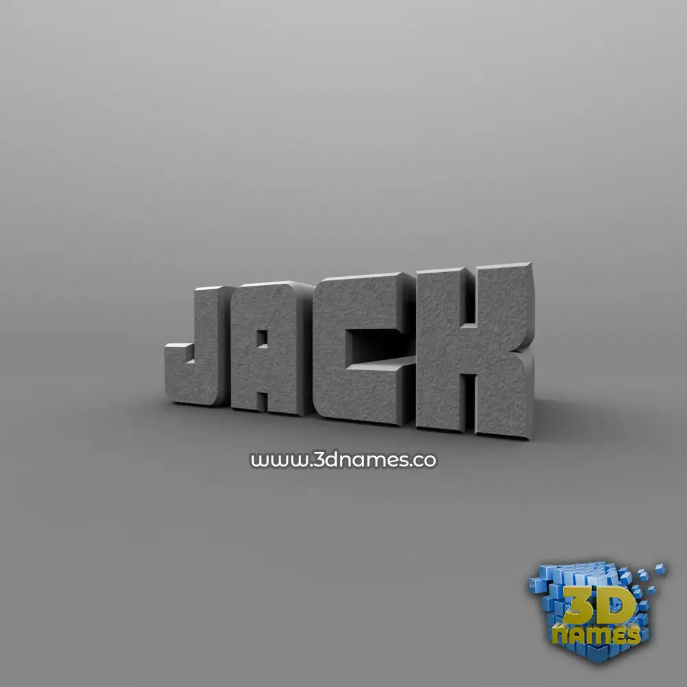 jack in Solid Grey style - 3D name wallpaper