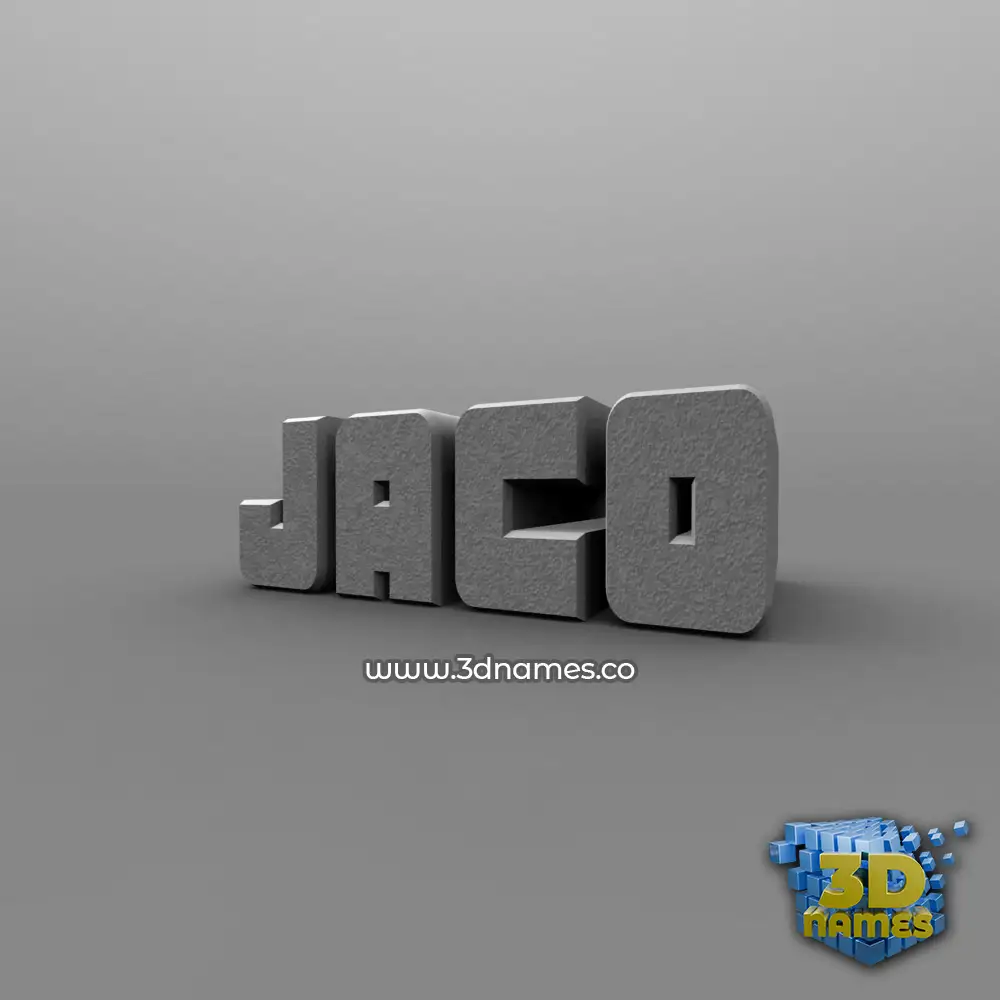 jaco in Solid Grey style - 3D name wallpaper