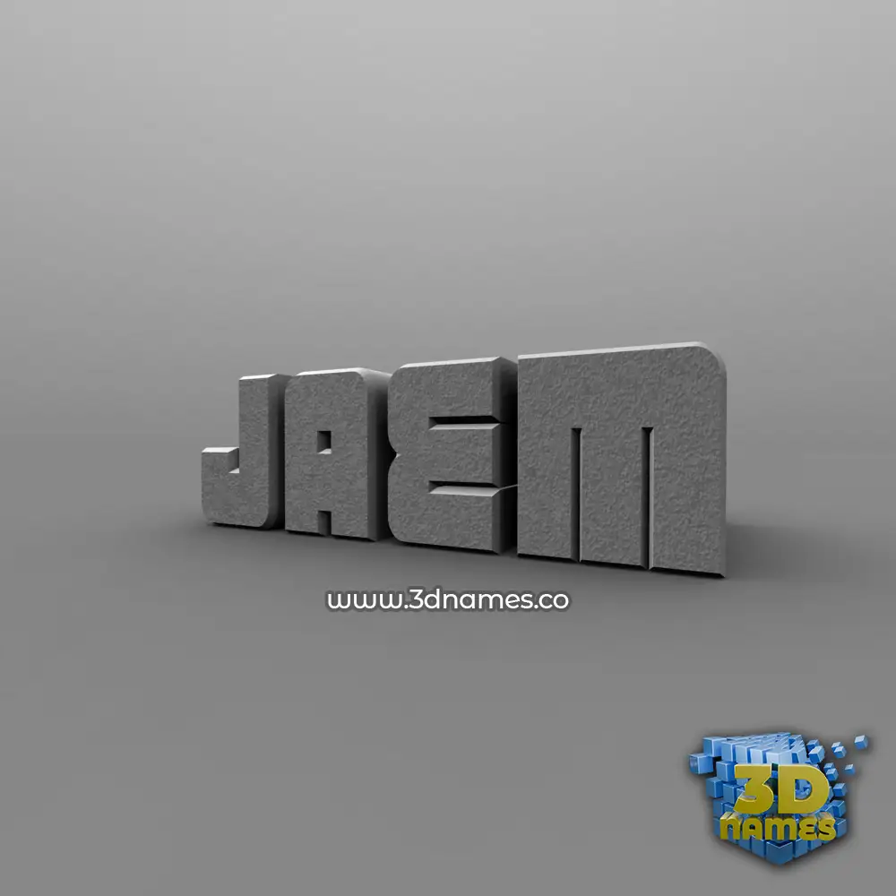 jaem in Solid Grey style - 3D name wallpaper