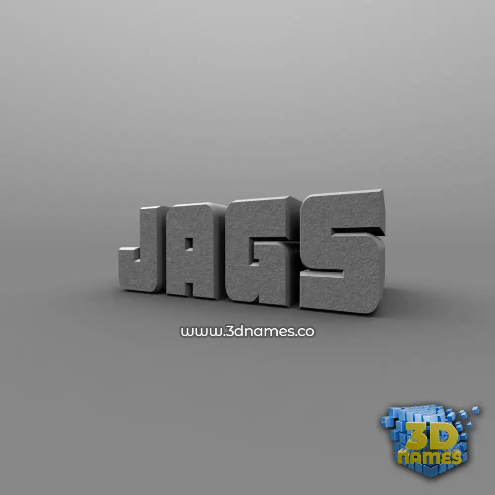 jags in Solid Grey style - 3D name wallpaper
