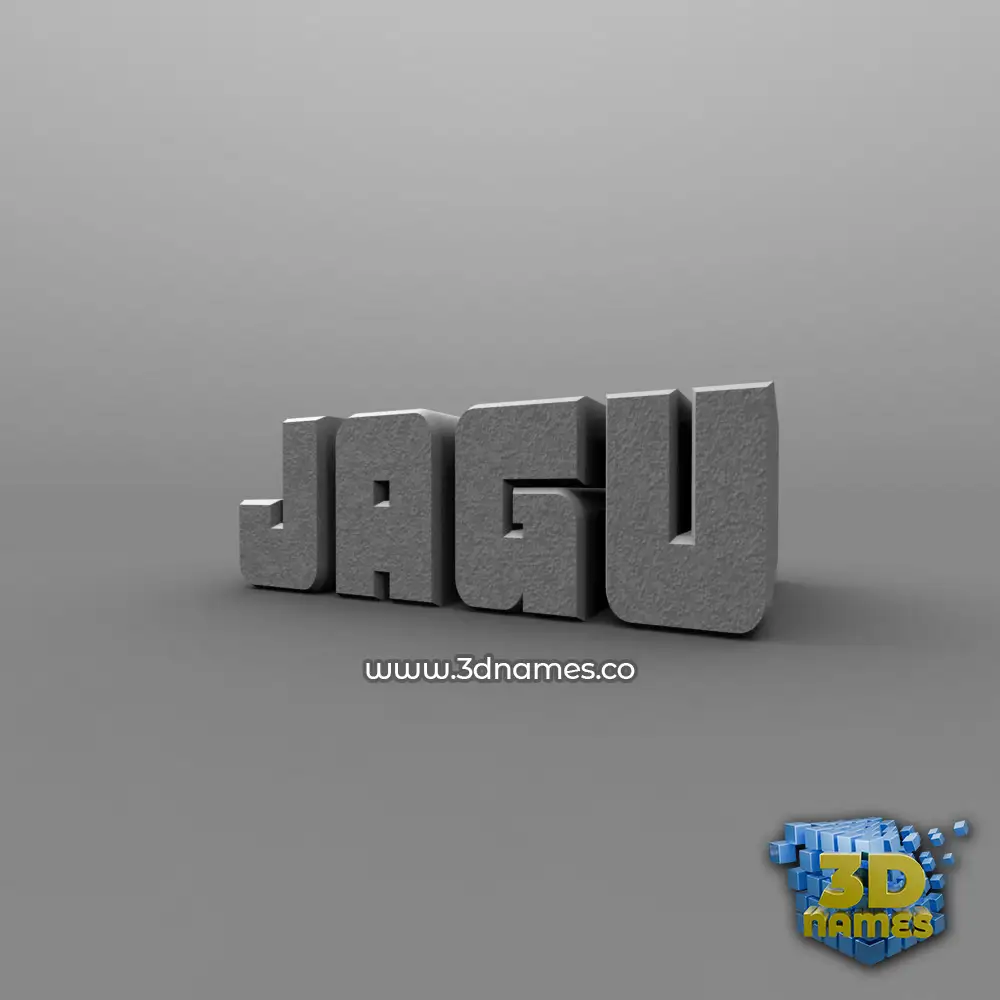 jagu in Solid Grey style - 3D name wallpaper