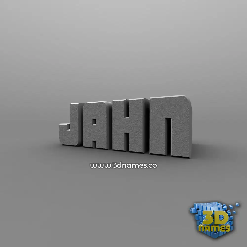 jahn in Solid Grey style - 3D name wallpaper