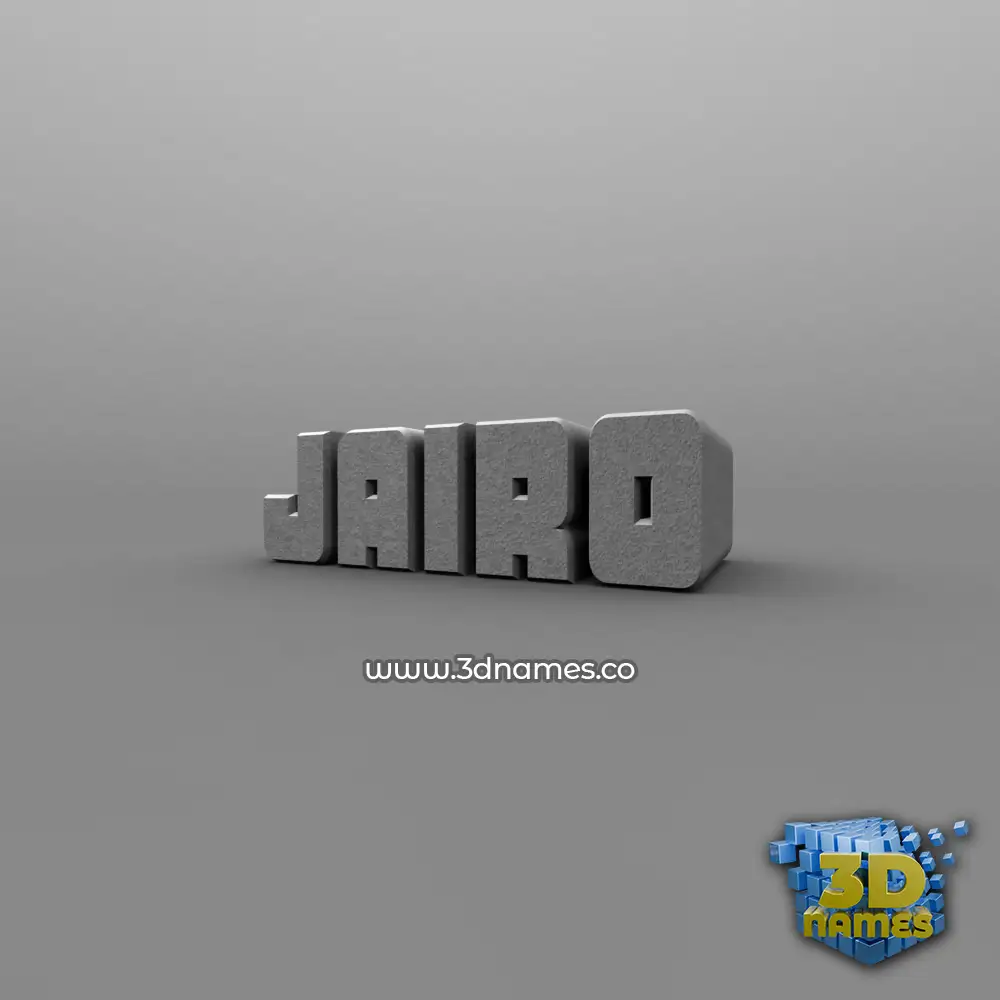 jairo in Solid Grey style - 3D name wallpaper