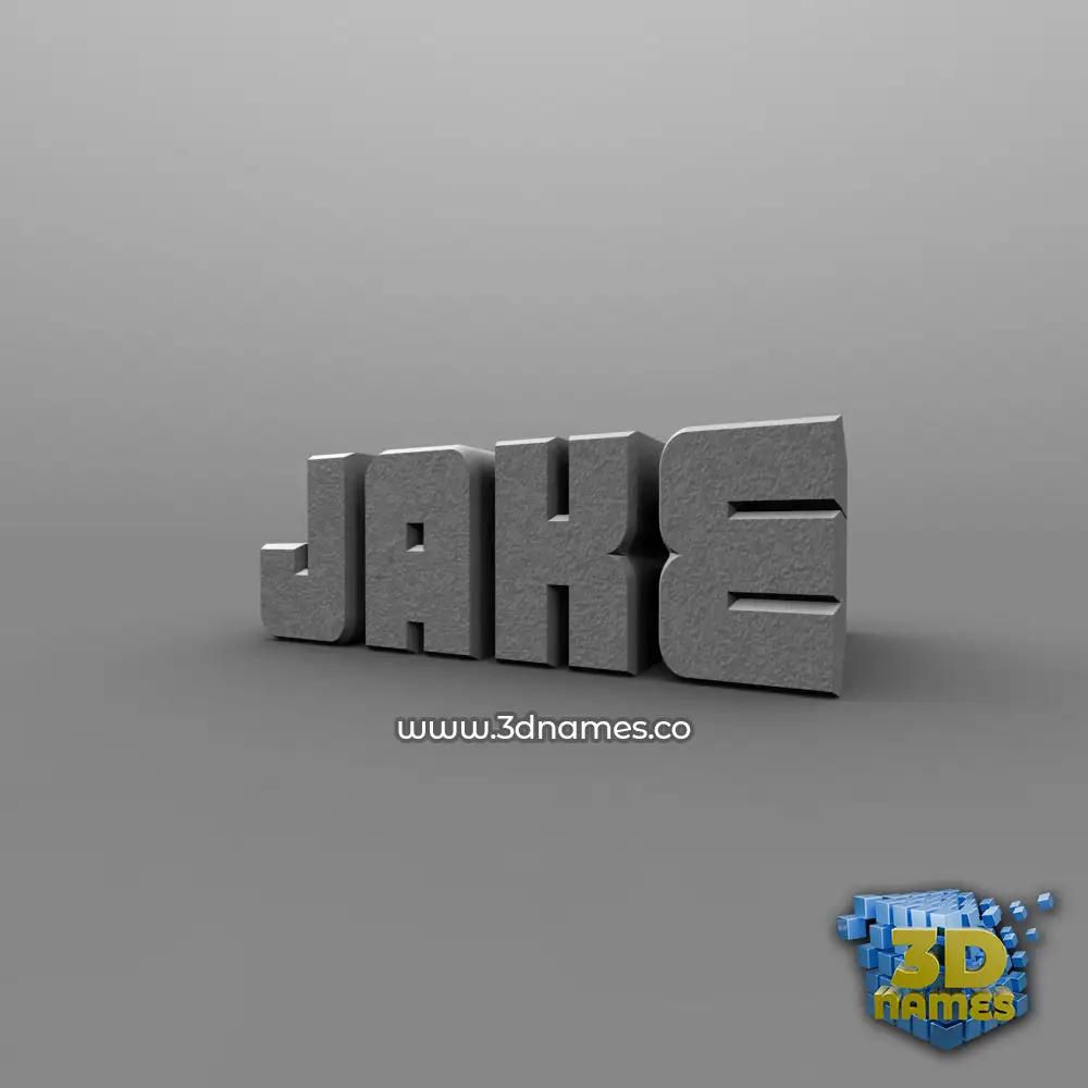 jake in Solid Grey style - 3D name wallpaper
