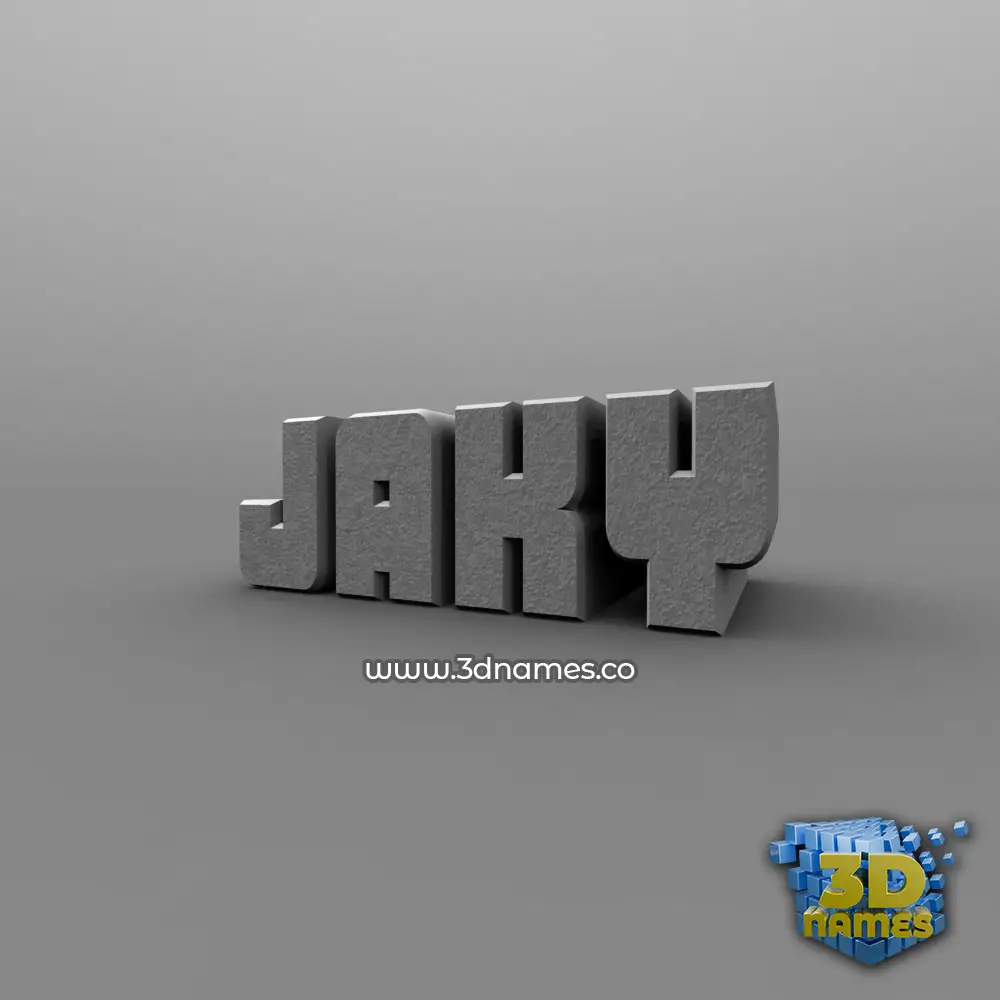 jaky in Solid Grey style - 3D name wallpaper