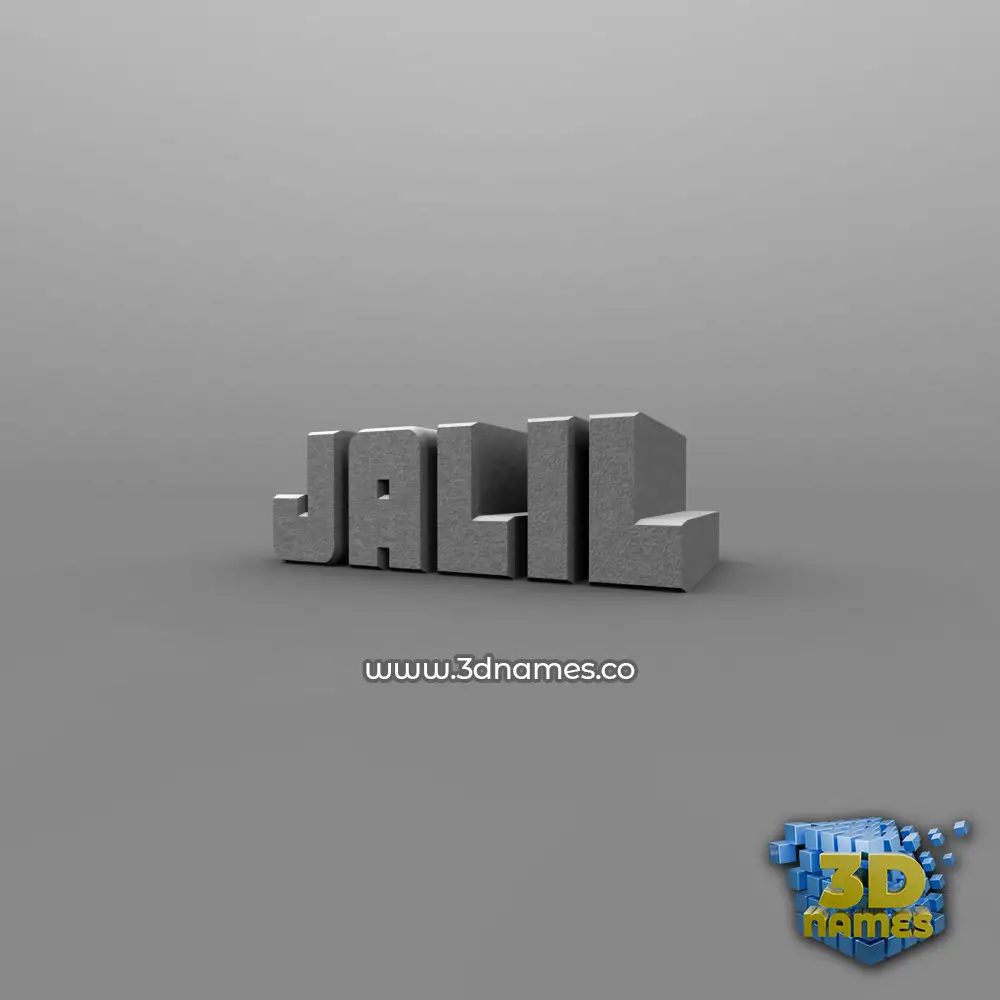 jalil in Solid Grey style - 3D name wallpaper