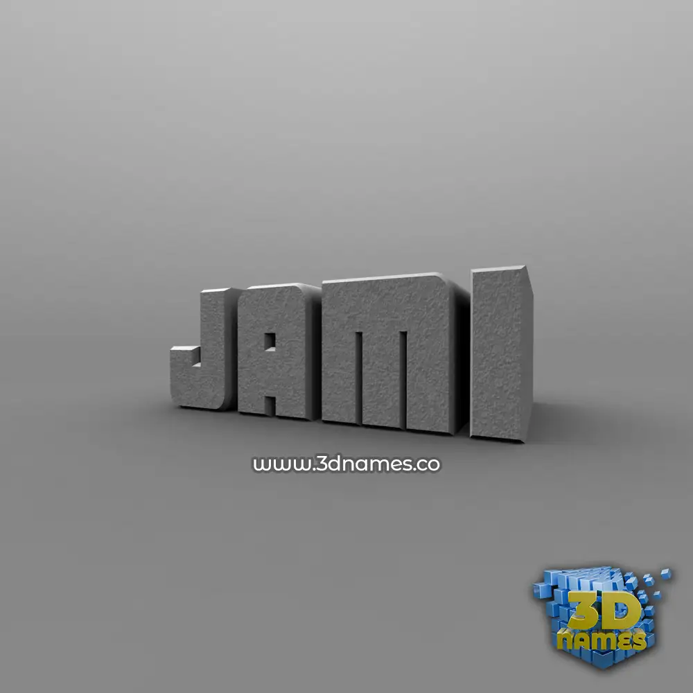 jami in Solid Grey style - 3D name wallpaper