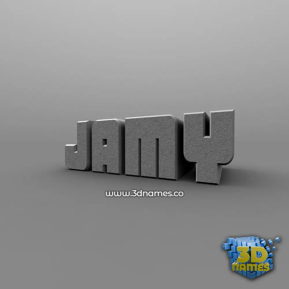 jamy in Solid Grey style - 3D name wallpaper