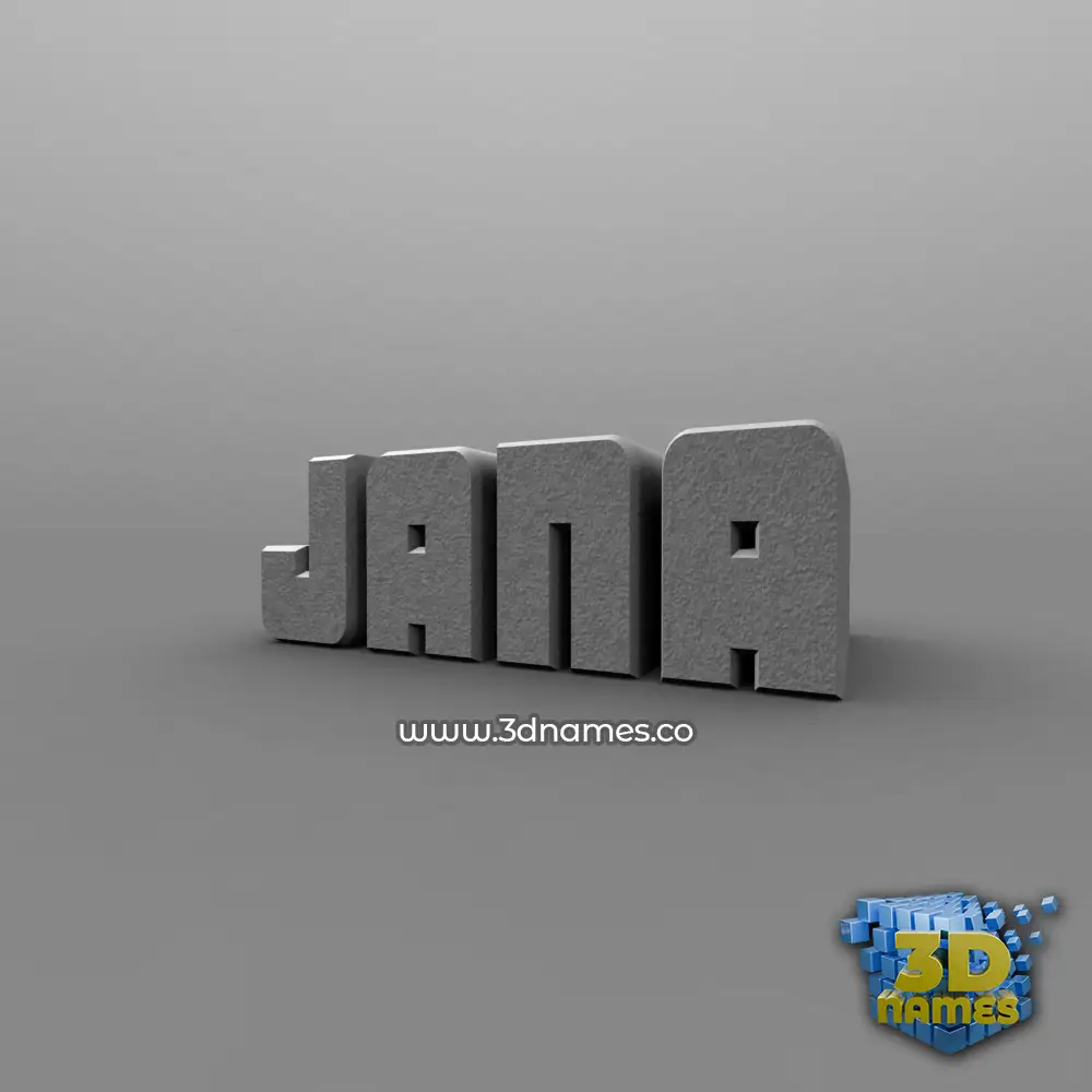 jana in Solid Grey style - 3D name wallpaper