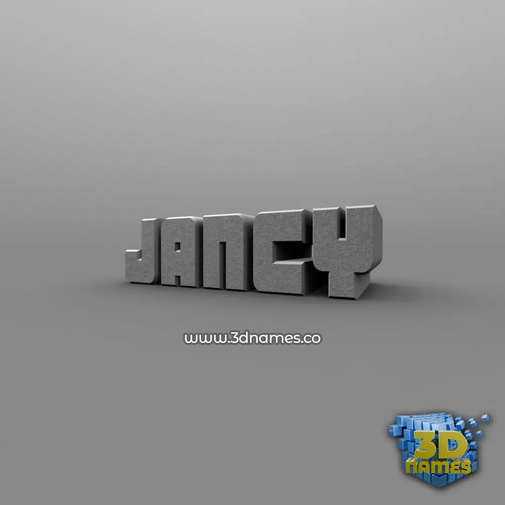 jancy in Solid Grey style - 3D name wallpaper
