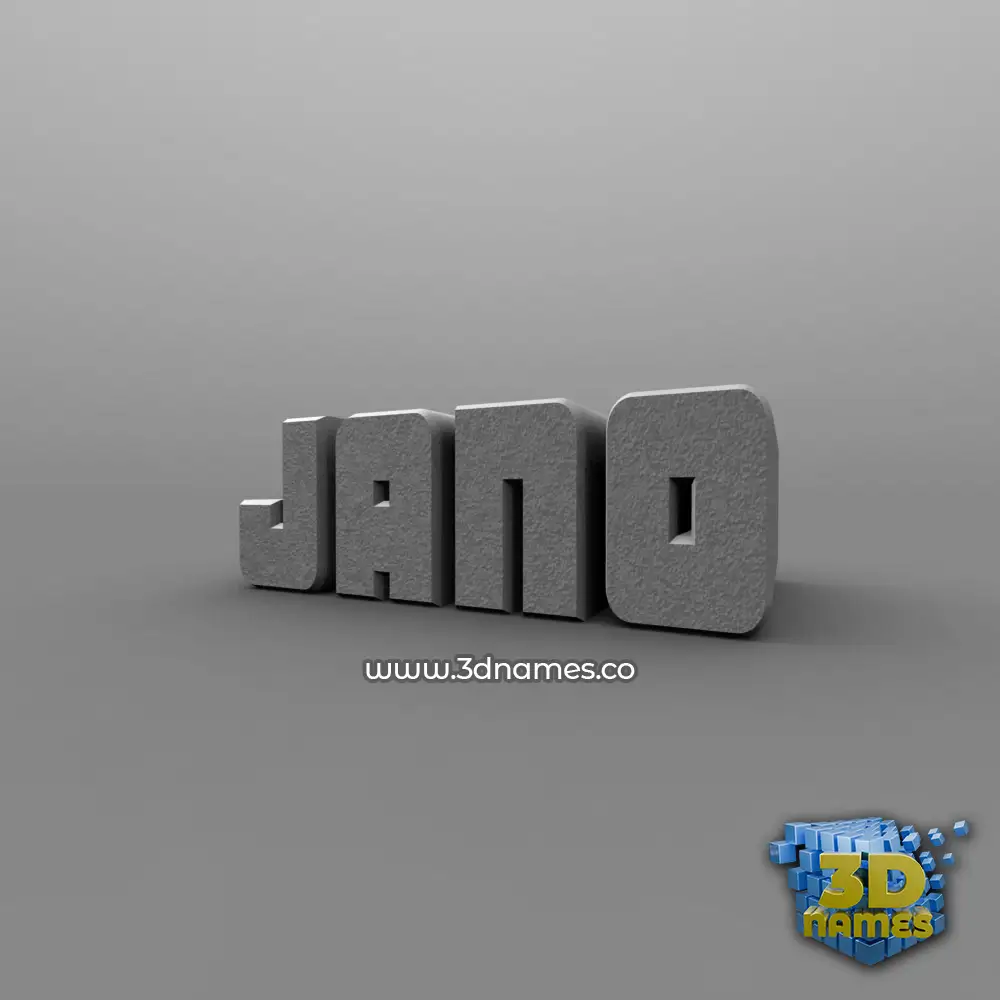 jano in Solid Grey style - 3D name wallpaper