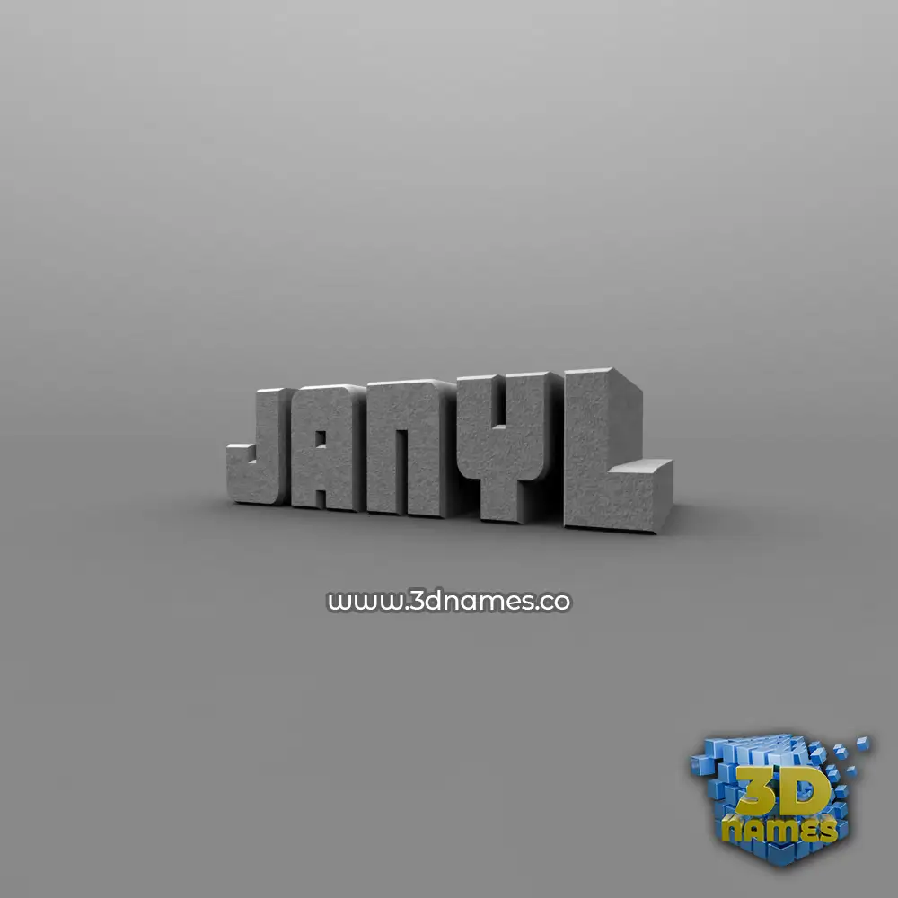 janyl in Solid Grey style - 3D name wallpaper