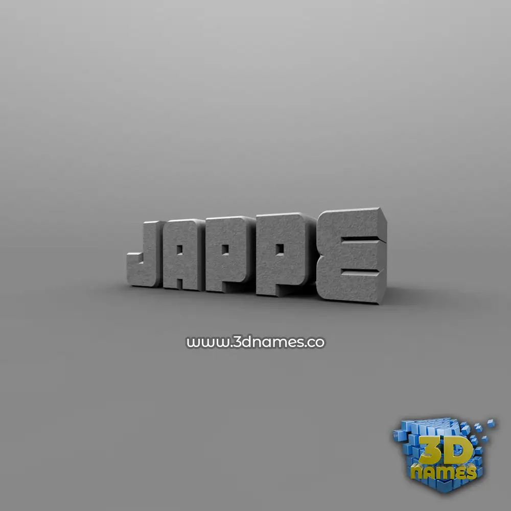 jappe in Solid Grey style - 3D name wallpaper