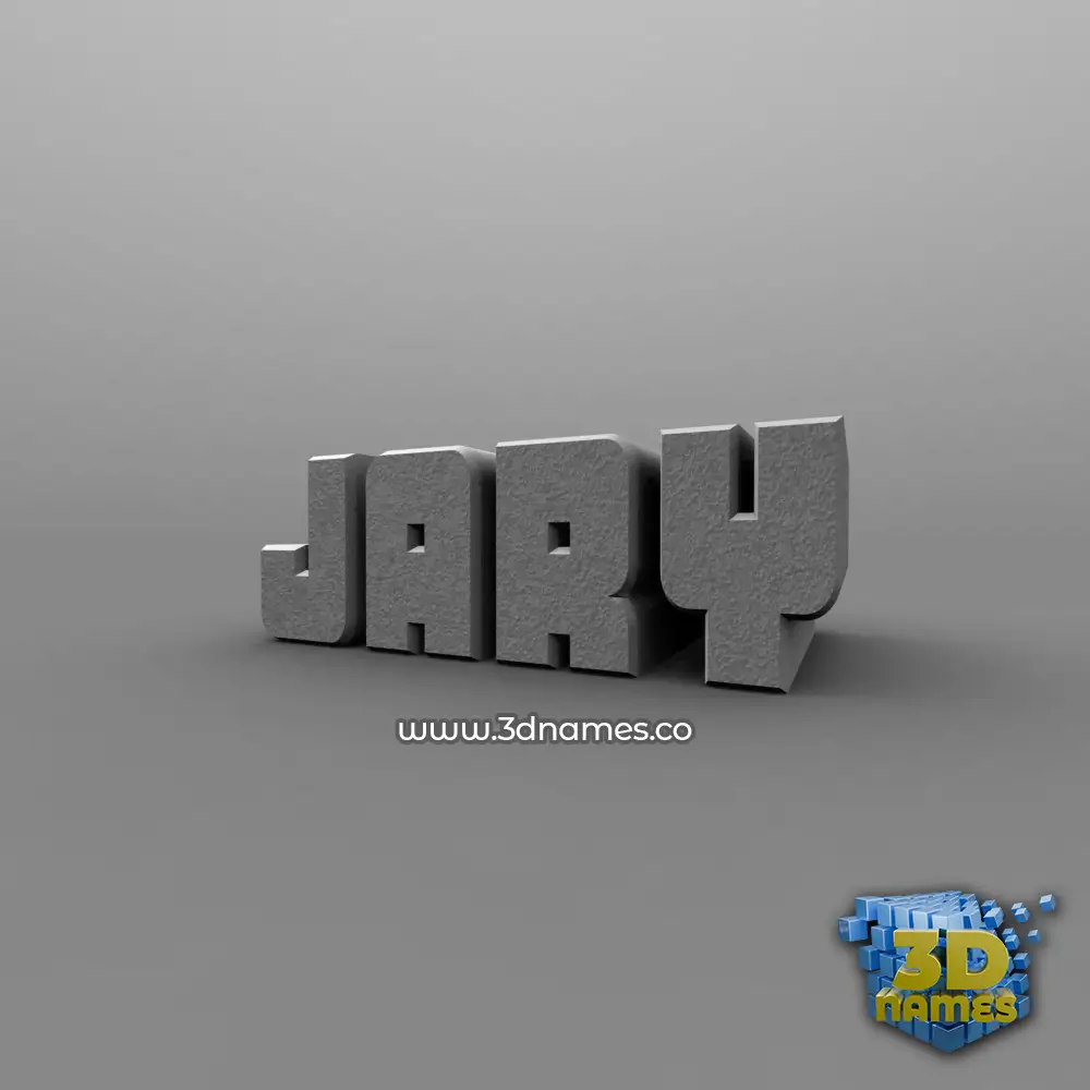 jary in Solid Grey style - 3D name wallpaper