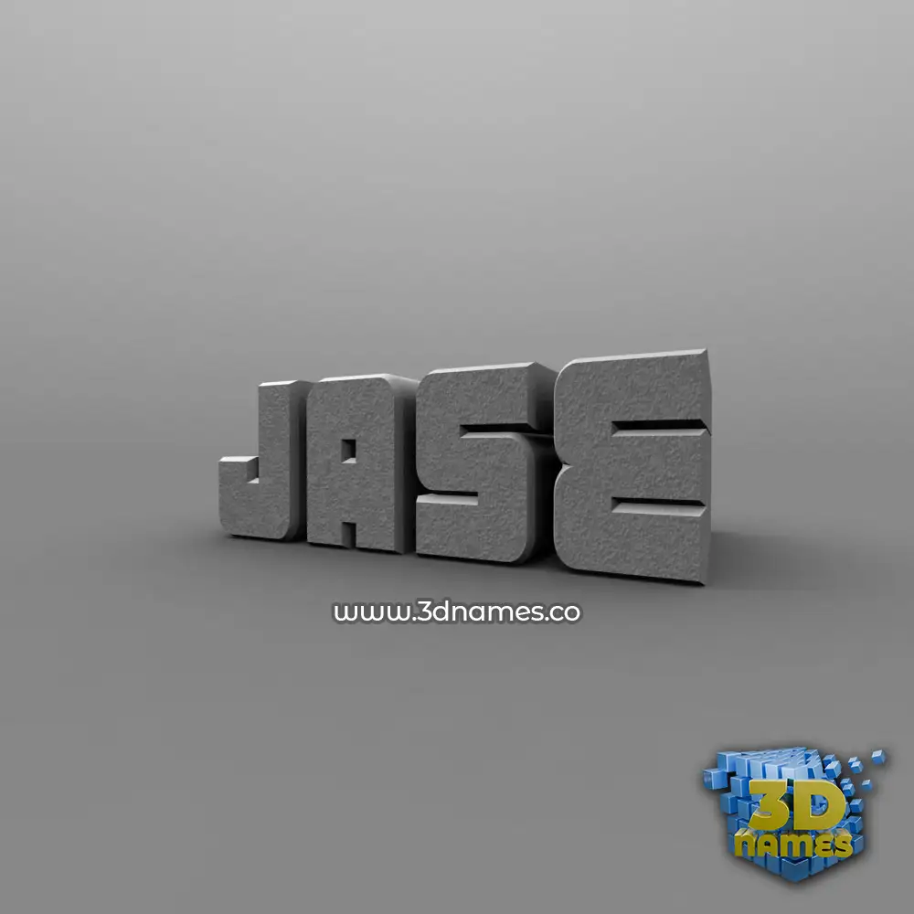 jase in Solid Grey style - 3D name wallpaper