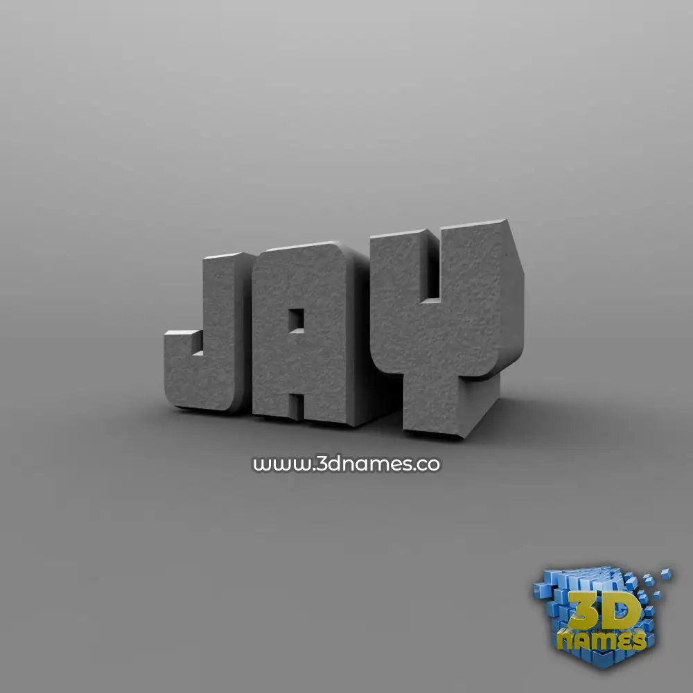 jay in Solid Grey style - 3D name wallpaper