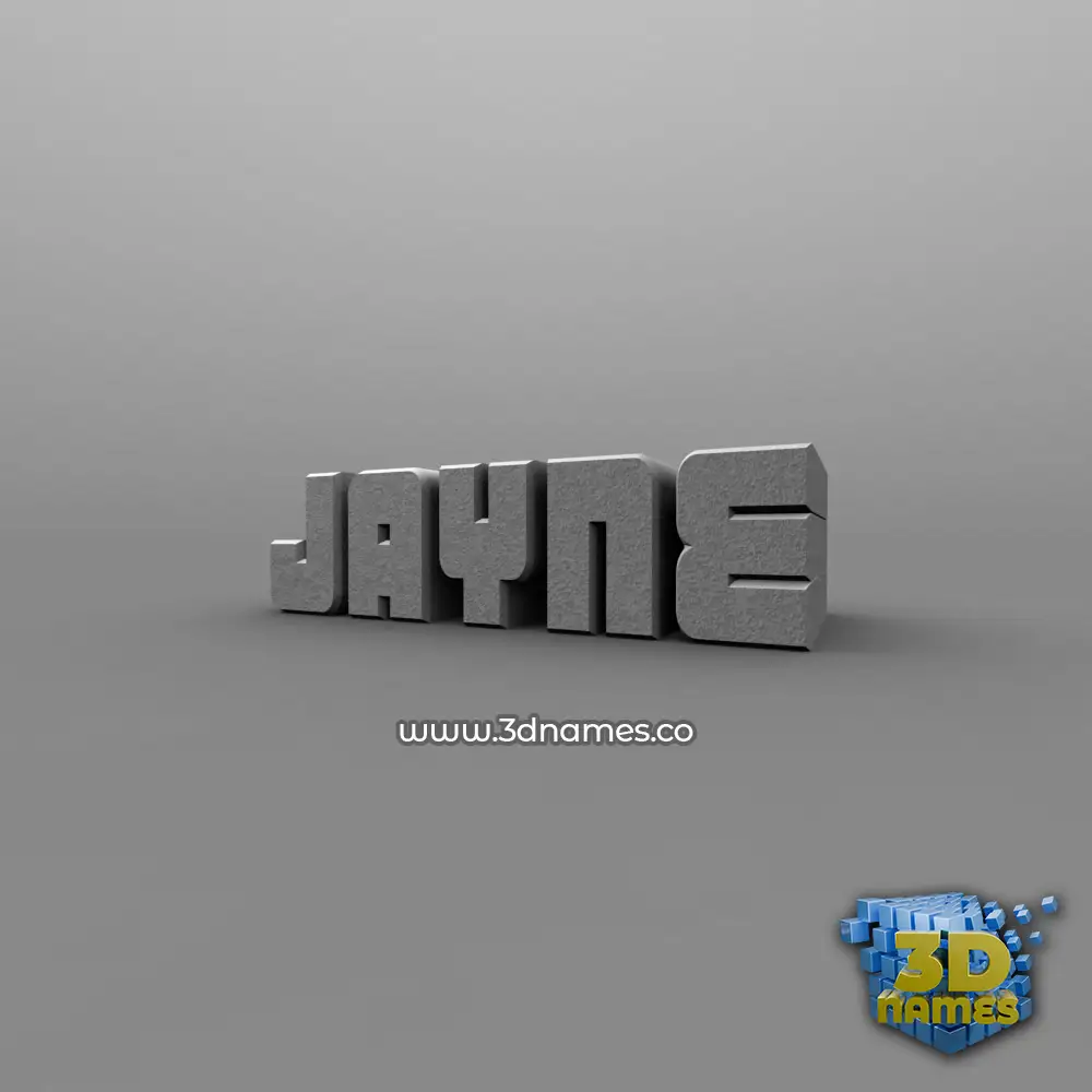 jayne in Solid Grey style - 3D name wallpaper