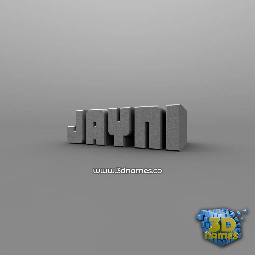 jayni in Solid Grey style - 3D name wallpaper