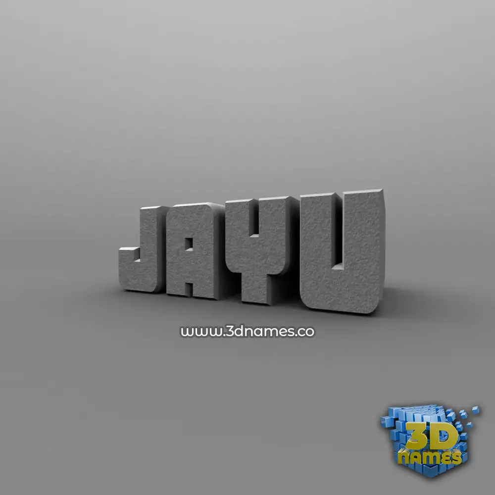 jayu in Solid Grey style - 3D name wallpaper