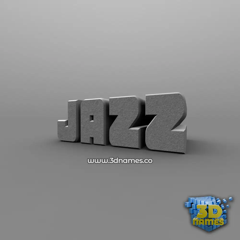 jazz in Solid Grey style - 3D name wallpaper