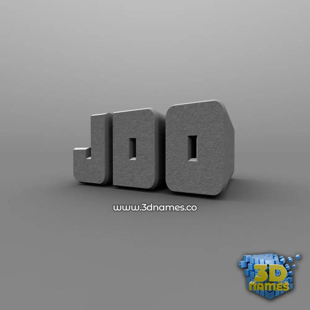 jdo in Solid Grey style - 3D name wallpaper