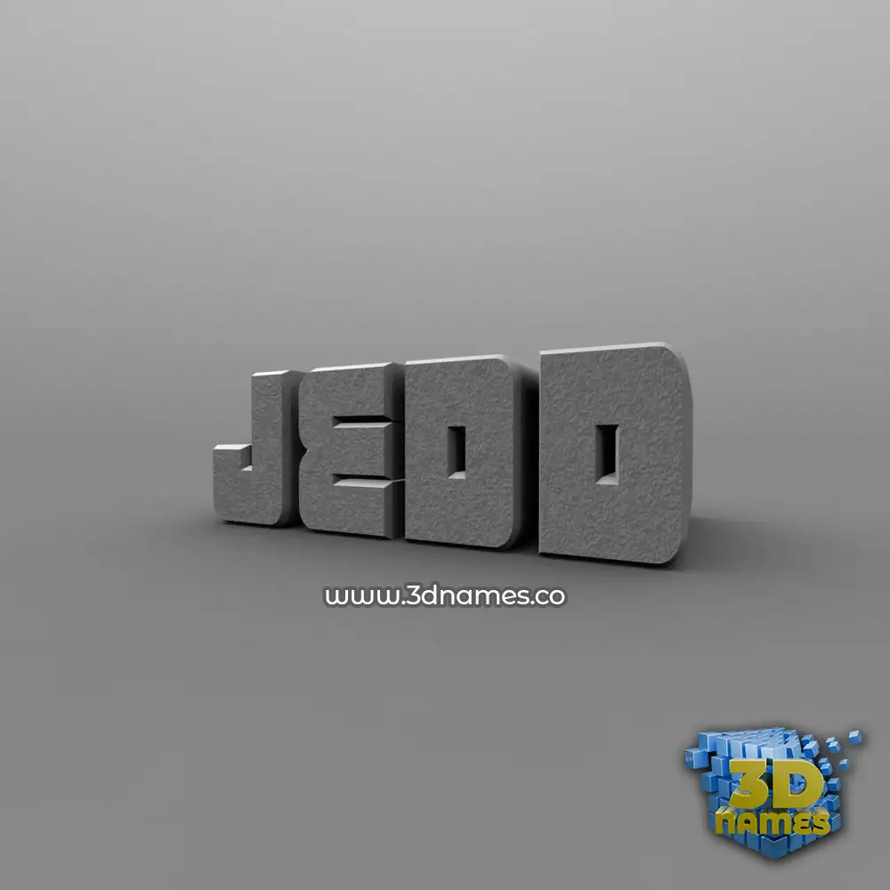 jedd in Solid Grey style - 3D name wallpaper