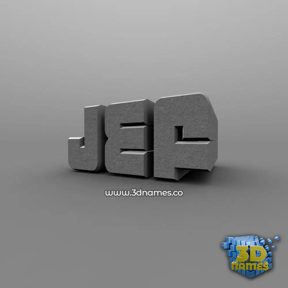 jef in Solid Grey style - 3D name wallpaper