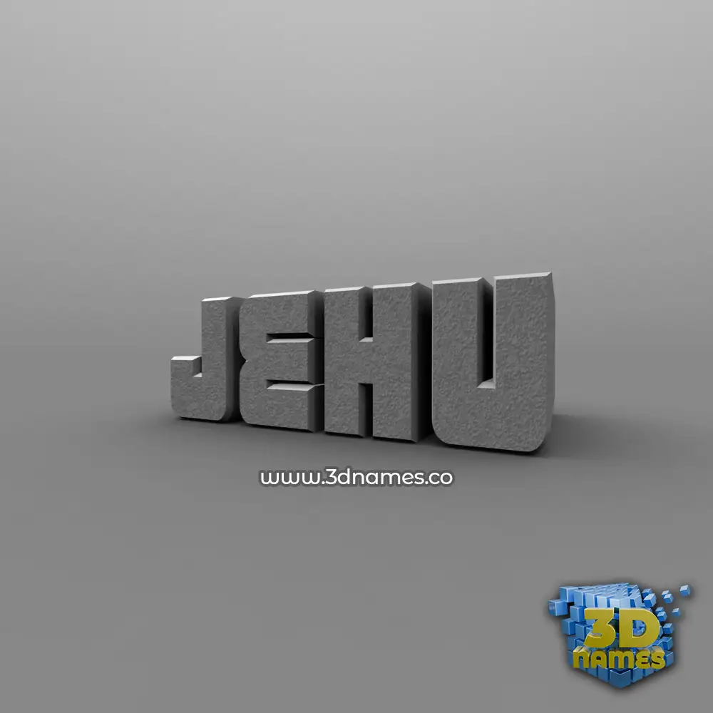 jehu in Solid Grey style - 3D name wallpaper