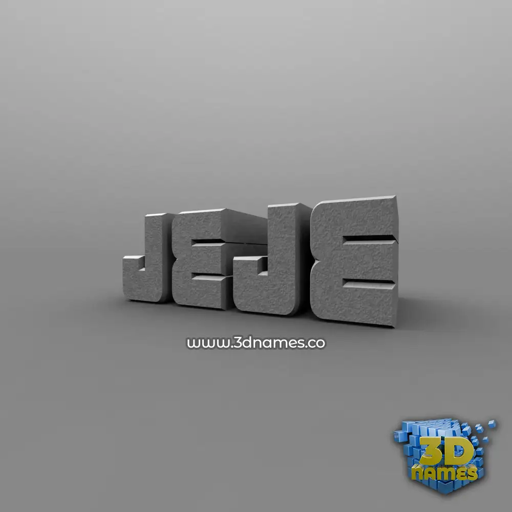 jeje in Solid Grey style - 3D name wallpaper
