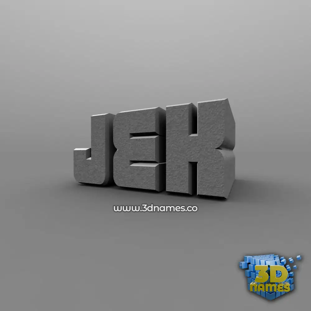 jek in Solid Grey style - 3D name wallpaper