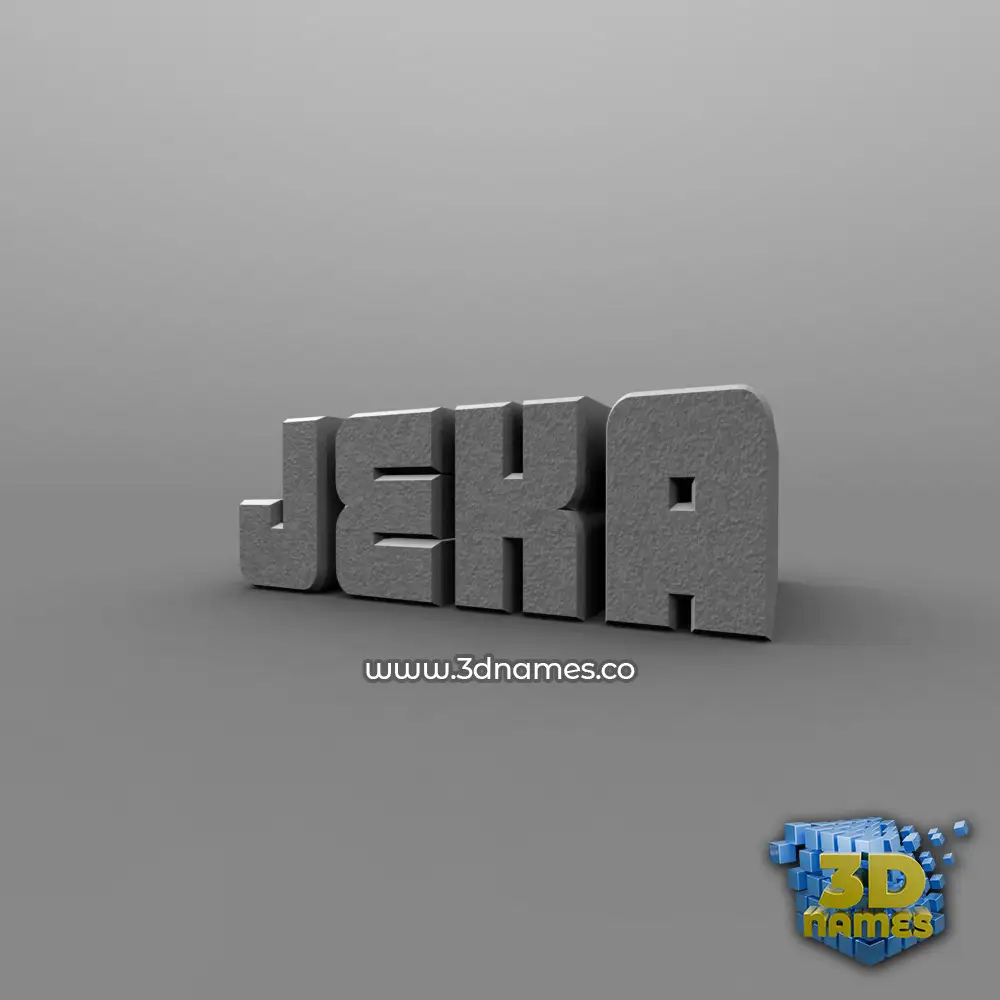 jeka in Solid Grey style - 3D name wallpaper
