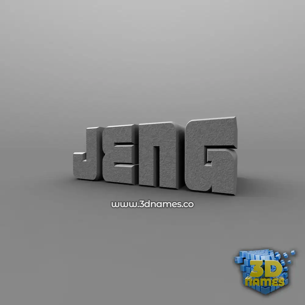 jeng in Solid Grey style - 3D name wallpaper